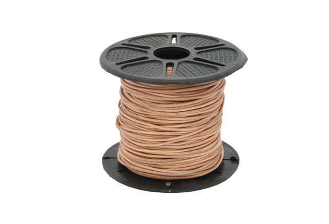 Hovedbilde Tynn Lærsnor 1mm Natur