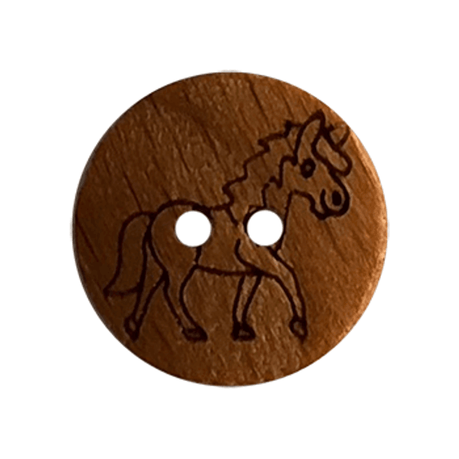 Hovedbilde Rund Treknapp Hest 15mm
