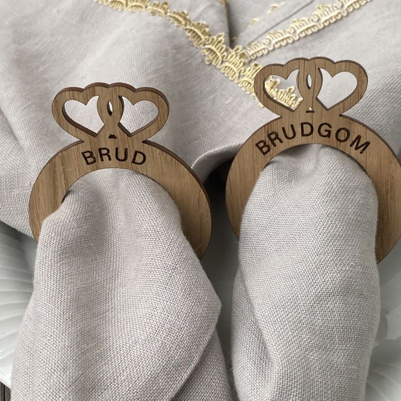 Serviettring med navn - Bordkort