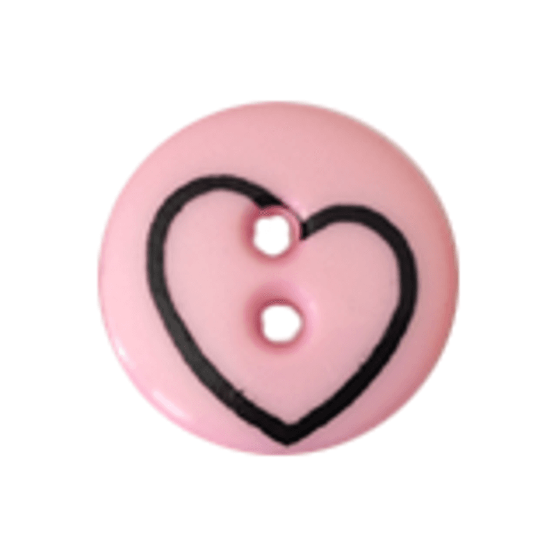 Barneknapp hjerte 18mm