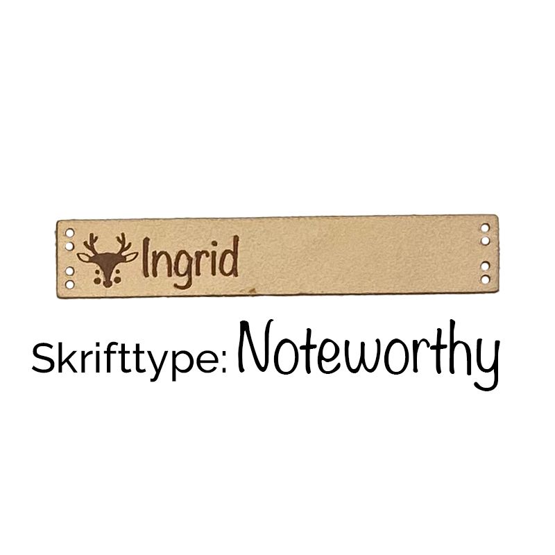 Liten Skinnlapp med egen tekst