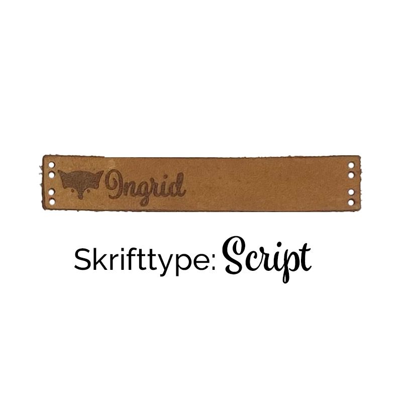 Skinnlapp med egen tekst - lang