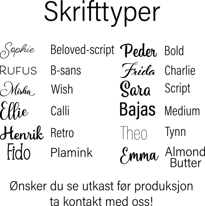 Julekule hund - med navn